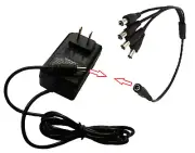 Lorex Q-See Swann Security CCTV Camera Power Adapter Supply with 4 way Splitter