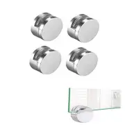 [4 Pieces] Adjustable Frameless Rectangular Glass Shelf Bracket Bracket Heavy
