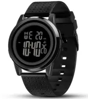Mens Watch Ultra-Thin Digital Sports Watch Waterproof Stainless Steel Fashion...