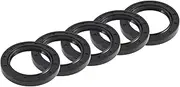 X AUTOHAUX Universal Oil Seal TC Double Lip W Steel Spring Seal Ring Rotary Shaft Seal 45x65x8mm High Pressure NBR Rubber Black 5pcs
