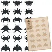 Reusable PLASTIC STENCIL Template // 43x64cm or 59x95cm // SPACE INVADERS