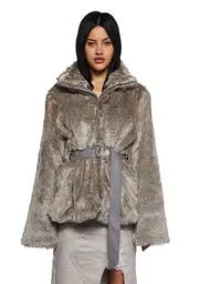 [Dolls Kill] Total Legacy Faux Fur Coat (Fairfax)