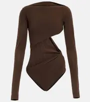 [Jacquemus] Jacquemus Le Body Carozzu cutout bodysuit UK 10 brown