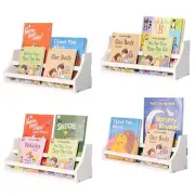 Rack Wall Mounted Nursery Book Shelves Set Of 4 White Floating Shelf Wood Books