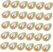 OSOLADY 30Pcs Nail Art Rhinestones Gems Decals for DIY Crafts Stylish Stickers for Nail Decoration for Parties and Special Occasions Versatile Use and Accessories