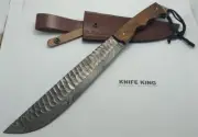Custom Handmade Knife King's Damascus Steel Hand Forged Filipino Machete