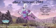 Pokemon Legends Arceus Shiny Thundurus (Therian) Max Effort Fast Delivery