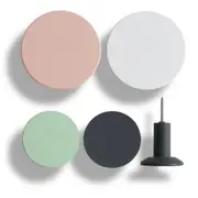 Woosmarter Modern Decorative Wall Hooks Coat Hooks 4-piece Set 4-Round Set