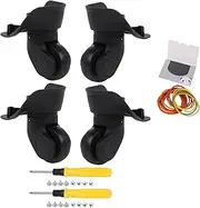 BQLZR Luggage Wheels W041-2 3.62 Inch with Oil Blotting Sheets Rubber Band Pack of 2
