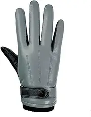 [Generic] Men's Leather Gloves Leather Gloves Men's Winter Padded Thickened Warm Touch Screen Driving Riding Windproof Cold Business Handsome Cycling Gloves