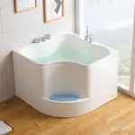 浴缸傢用 成人 三角浴缸 扇形浴盆 浴池轉角步入式浴缸澡盆小戶型