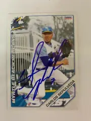 Carlos Sepulveda 2019 Signed Myrtle Beach Pelicans
