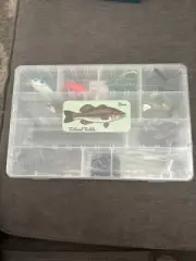 Tailored Tackle Bass Fishing Kit 77Pc Gear Box Bait Lure Spinner Jigs Worm Hooks
