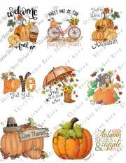 Pumpkin Patch Collage Sheet Supplies Scrapbooks Junk Journals Card Making