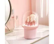 Creative Make Up Brush Holders with Lid, Dustp-roof Makeup Brush Holder, Clear Cosmetic Brush Storage Box Lid Ma