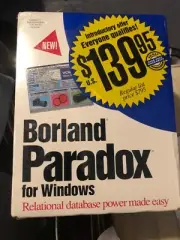 vintage Borland Paradox relational DBMS for windows, V 1.0 (new old stock)