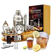 AYAOQIANG Cocktail Shaker Set with Stand, 23 pcs Cocktail Set