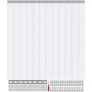VEVOR Strip Curtain, 96" Height x 72" Width, 0.08" Thickness, 12PCS Clear PVC Strip Door Curtain, Freezer Curtain, Plastic Door Strips for Walk in Fre