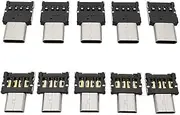 10Pcs OTG Micro USB Male/Type C Plug to USB 2.0 Type A Female Data Connector Adapter(Micro USB)