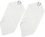 Hoement Luxury Baby Bath Towel 2pcs Cartoon Hooded Bath Towel Soft Fleece for Boys and Girls Toddlers