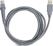 Barcode Scanner USB Cable, PVC QR Scanner Line, Replacement USB Cable for Symbol LS2208 2208AP LS4278 Scanner, Plug and Play