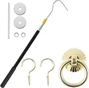 Attic Ladder Pull Down Hook Stainless Steel Attic Pull Down Hook Parts Efficient Convenient Attic Ladder Pull Kit Fast Assembly Attic Ladder Pull Down Hook Suitable for Loft