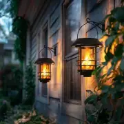 Solar Wall Lantern Outdoor, Flickering Flames Solar Sconce Lights Outdoor, Ha...