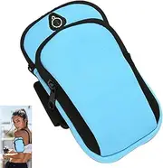 Bamyli Sports Armband Phone Gym Bag Adjustable for iPhone 16 15 14 13 12 11 Pro Max XR XS X 8 7, Samsung Galaxy S9 / S8 / S7, Huawei and LG (Blue)