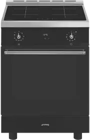 Smeg 60cm Classic Pyrolytic Induction Freestanding Cooker - Gloss Black