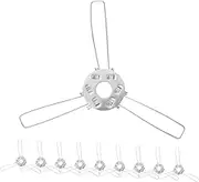 Mipcase DIY Lighting Accessory 10pcs 3 Fork Lampshade Spring Clip Metal Fixing Bracket