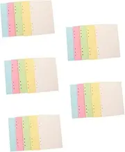 COHEALI 5sets 6 Hole Punched Loose Leaf Paper A5 Size 5 Colors Planner Binder Refills Wide Ruled Paper for Journal 100sheets*5