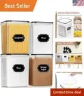 Organize Your Pantry: 5.2L Airtight Food Storage Containers - 4 Pack with Labels