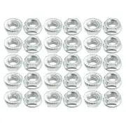 M8 Serrated Flange Hex Lock Nuts, Carbon Steel 30 Pcs