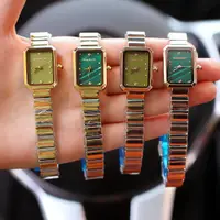 在飛比找蝦皮購物優惠-Mobangtuo時尚手錶新款女錶指針小長方形鋼錶帶石英防水