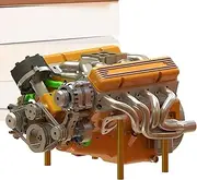 V8 Engine Model, Model Engine, Resin Figurine Table Decoration, Long-Lasting Material, Special Engine Design, 15x11x10.5cm For Desk, Bookshelf