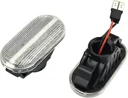 Turn Signal Lights for Nissan for Tiida C11 Note E11 NE11 for Micra K12 NP300 for Navara D40 for Qashqai J10 Car Side Marker Light Dynamic LED Turn Signal Light Turn Signal Lights(Dynamic Crystal)