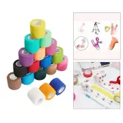 18Pcs Self Adhesive Cohesive Wrap Vet Tape Stretch Fixation Nails