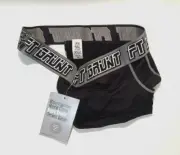 FORT TROFF Size XL Grunt Corp Mesh Boxer Jock - Black/Gray/White-Mesh Pouch