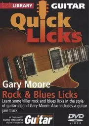 LICK LIBRARY GARY MOORE Style Guitar Rock & Blues Quick Licks Video DVD Lessons