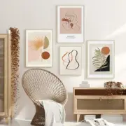 Modern Abstract Boho Style Gallery Canvas Painting Poster and Print Wall Art Pic