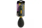 Large Combination Bristle & Metal Pin Brush Removes Lightly Tangled Fur (Pet One)