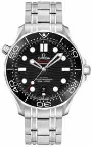 Omega Seamaster Self-Winding Black Dial Date Feature Steel Mens Luxury Watch