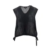 [EMPORIO ARMANI] EMPORIO ARMANI ICON linen and cotton top Woman L L Blue
