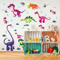 在飛比找蝦皮購物優惠-恐龍壁貼 可移除牆貼 壁紙 客廳 臥室 兒童房 裝飾貼 AB