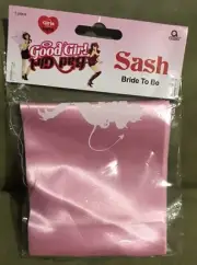 New In Packet Pink Silky Sash Bride To Be Angel / Devil Adult Novelty