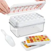 Ice Cube Tray with Lid and Bin, 56 Pcs Ice Trays for Freezer, with 2 Trays, Ice