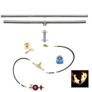 T60ITCK+: IN-TABLE DIY GAS FIRE PIT KIT & 60" LIFETIME WARRANTED 316 BURNER