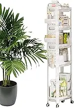 Utility Cart with Wheels | Multi-Tier Food Storage Rack,Rolling Organizer Cart Movable Kitchen Seasoning Carrier for Retail Store