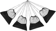 GALPADA 4pcs Sports Ball Bags: Mesh Drawstring Gym Backpacks for Basketball Volleyball Soccer Football Breathable for Travel Swimming Beach