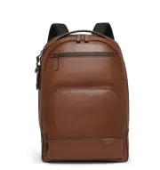 NEW Tumi Harrison WARREN 17.0” - 100% Leather Laptop Backpack - COGNAC BROWN